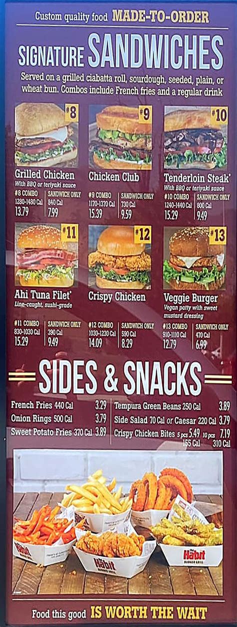 the habit burger menu|habit burger menu with prices.